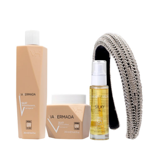 Silky Shampoo 250ml Mask 250ml Silky Oil 50ml +  Diadema Abombada de regalo