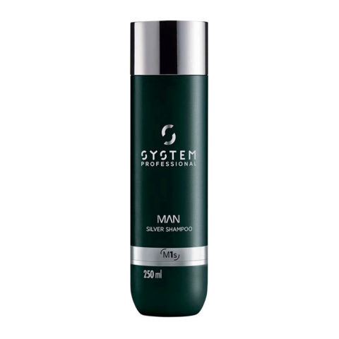 System Professional Man Silver Shampoo M1s 250ml - champú para cabello gris y blanco