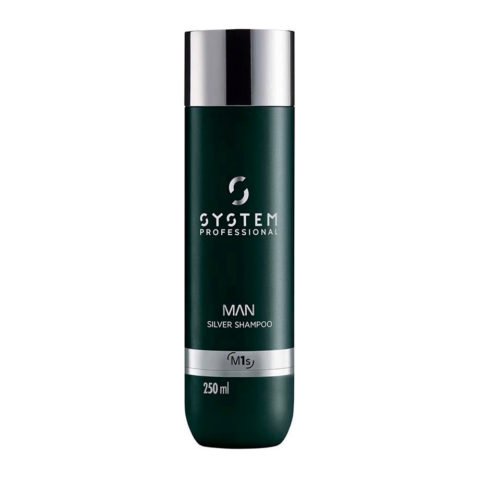 Man Silver Shampoo M1s 250ml - champú para cabello gris y blanco