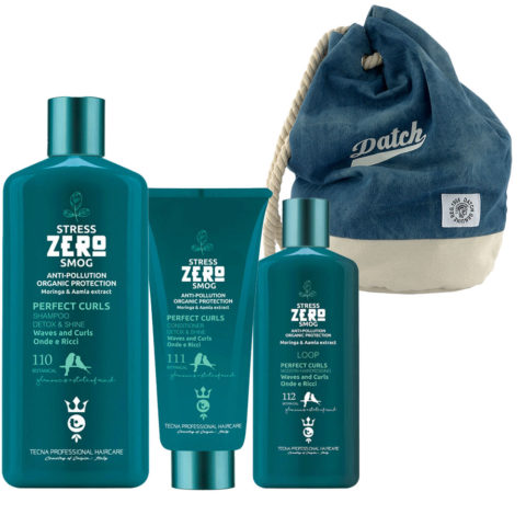 Tecna Zero Perfect Curls Shampoo 400ml Conditioner 200ml Curls Loop 200ml Tecna Mochila a saco