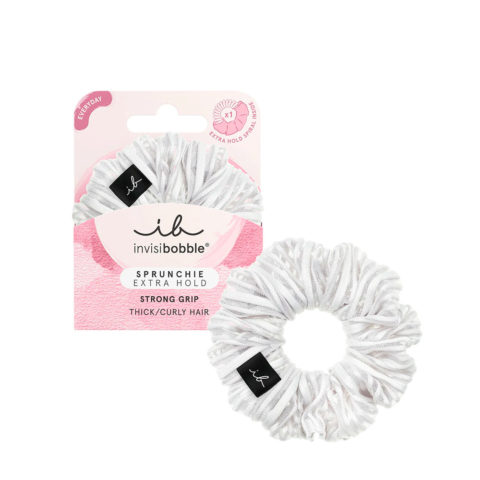Sprunchie Extra Hold Pure White - scrunchie
