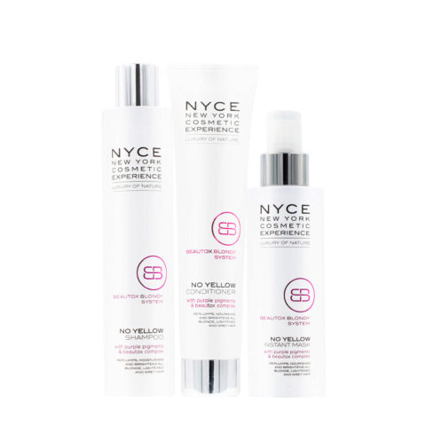 Nyce Luxury Care Beautox Blondy System No Yellow Shampoo 250ml Conditioner 200ml Instant Mask 150ml