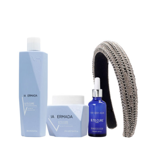 VIAHERMADA B.to.cure Shampoo 250ml Mask 250ml Lotion 50ml + Diadema Abombada de regalo