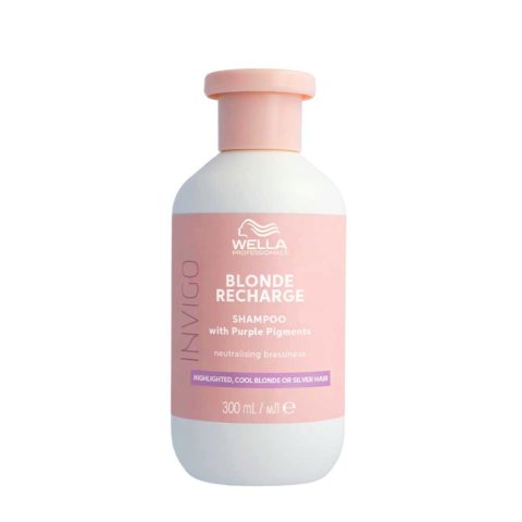 Wella Invigo Blonde Recharge Cool Neutralizing Shampoo 300ml - champú para cabello rubio