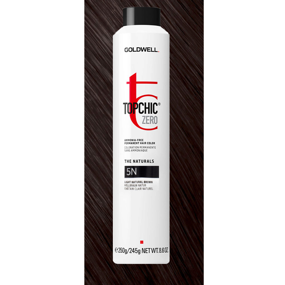 5N Topchic Zero Light Natural Brown Can 250ml - coloración permanente sin amoniaco