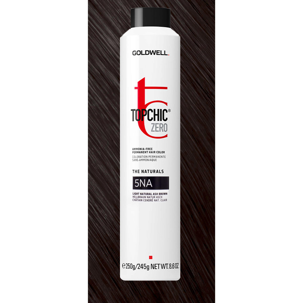 5NA Topchic Zero Light Natural Ash Brown Can - coloración permanente sin amoniaco
