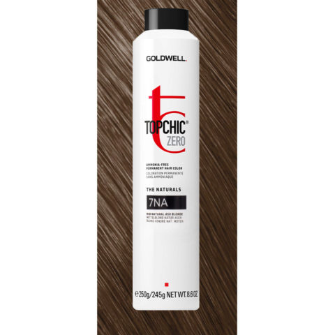 7NA Topchic Zero The Naturals Mid Natural Ash Blonde Can 250ml - coloración permanente sin amoniaco