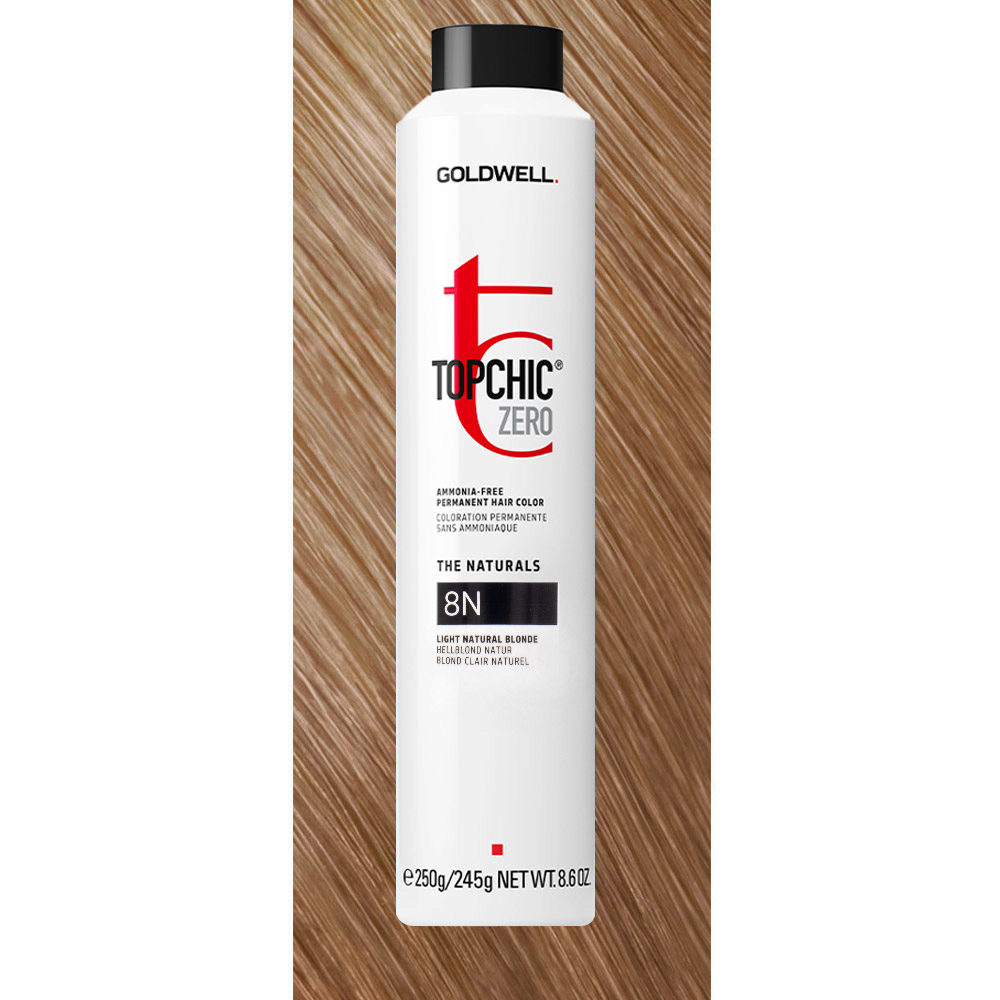 8N Topchic Zero Light Natural Blonde Can 250ml - coloración permanente sin amoniaco