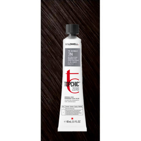 3N Topchic Zero The Naturals Dark Natural Brown tb 60ml - coloración permanente sin amoniaco