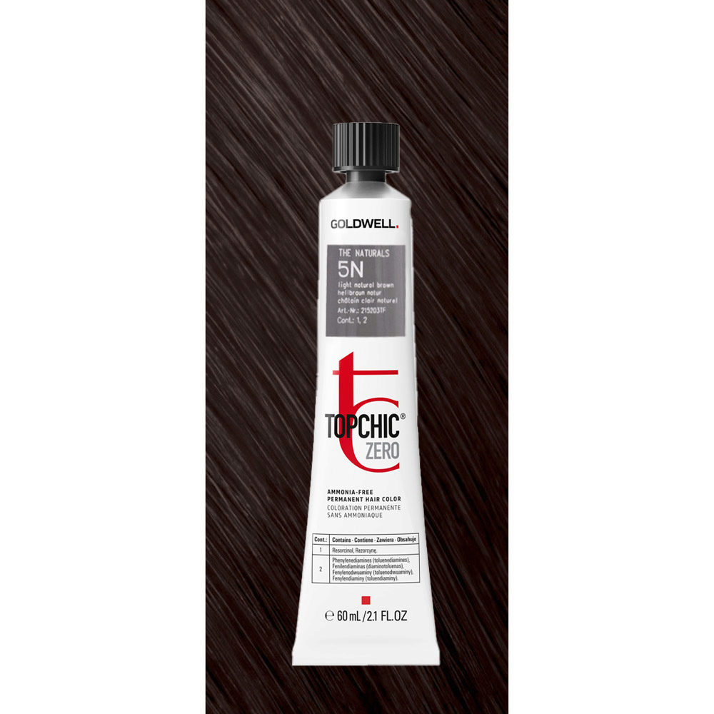 5N Topchic Zero The Naturals Light Natural Brown tb 60ml - coloración permanente sin amoniaco