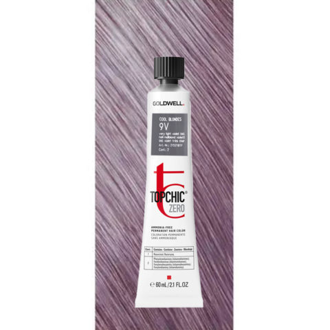 9V Topchic Zero  Very Light Violet Blonde tb 60ml  - coloración permanente sin amoniaco