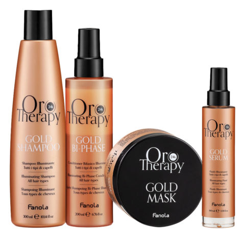 Oro Therapy Oro Puro Gold Shampoo 300ml Conditioner 200ml Mask 300ml Serum 100ml