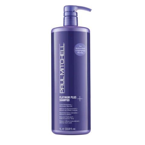 Platinum Plus Shampoo 1000ml - champú matifizador para cabello rubio