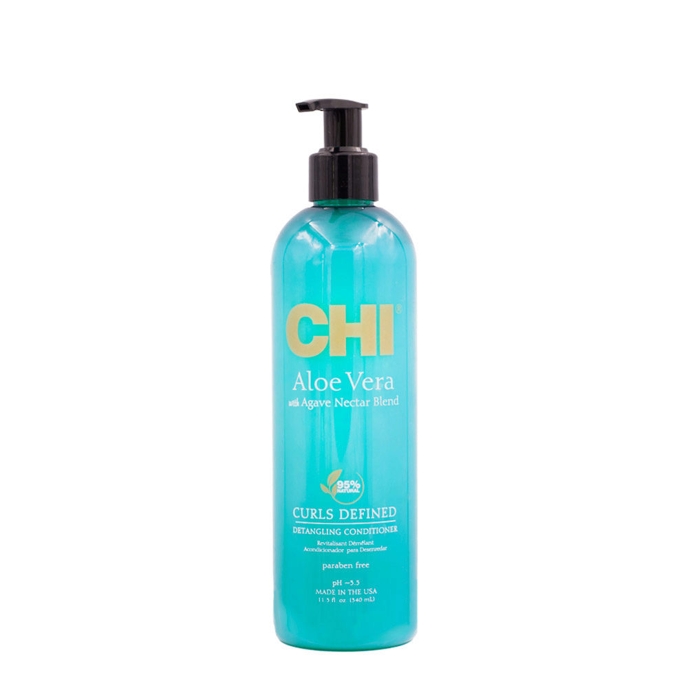 CHI Aloe Vera Curls Defined Detangling Conditioner 340ml - acondicionador desenredante para rizos