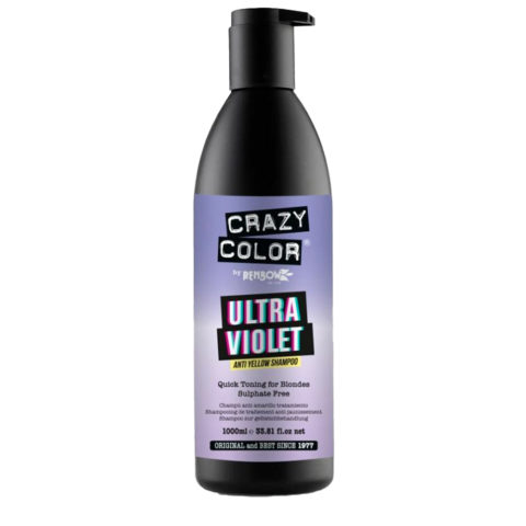 Crazy Color No Yellow Shampoo Ultraviolet 1000ml - champú anti-amarillo