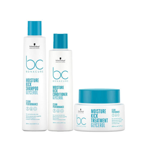 Schwarzkopf BC Bonacure Moisture Kick Shampoo Glycerol 250ml Conditioner 200ml Treatment 200ml