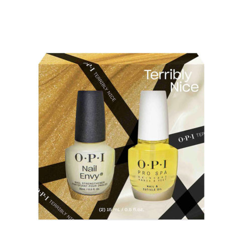 OPI Nail Lacquer Terribly Nice HRQ47 Treatment Power Duo Set 2x15ml - caja de fortalecimiento de uñas