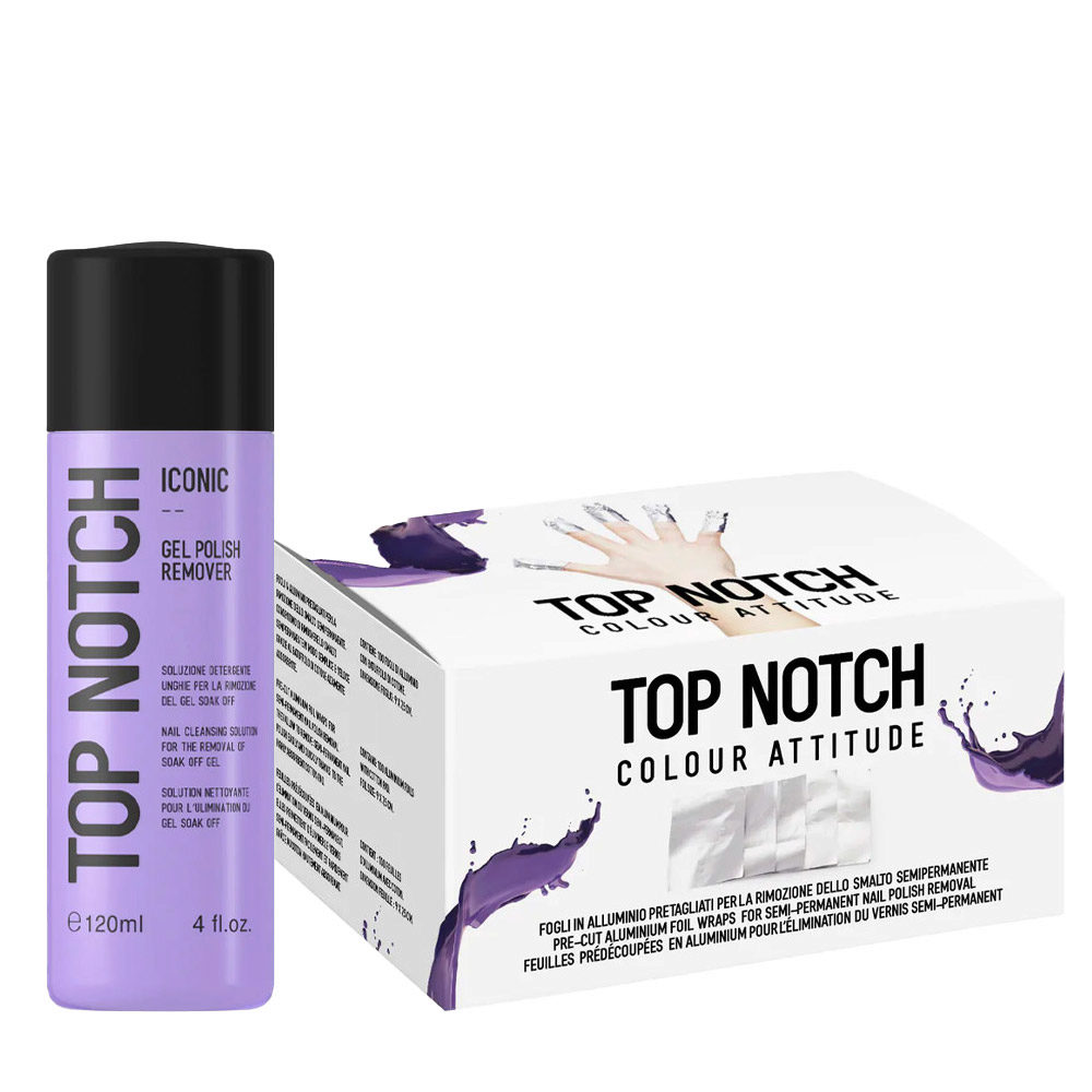 Mesauda Top Notch Iconic Gel Polish Remover 120ml Laminas Quitaesmalte 100 Uds.