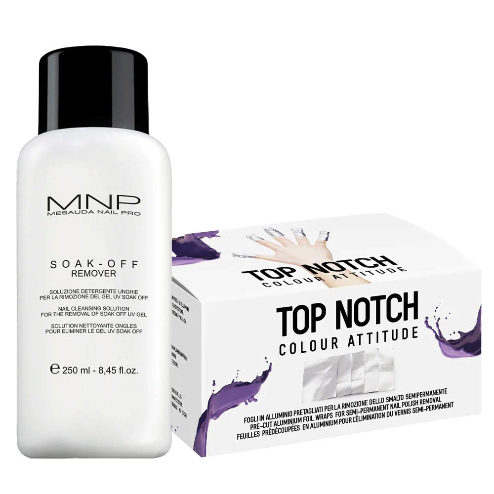 Mesauda MNP Soak-Off Remover 250ml  Laminas Quitaesmalte 100 Uds.
