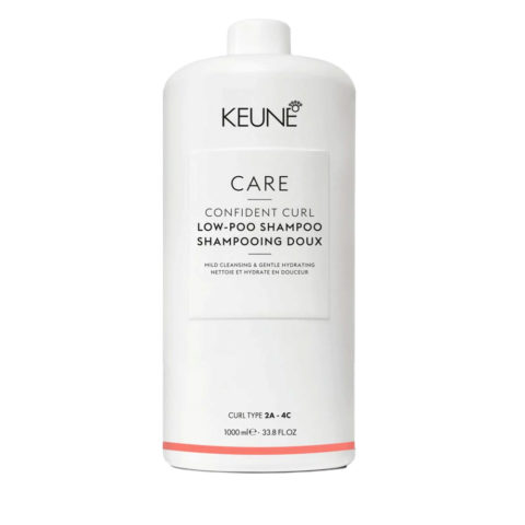 Care Line Confident Curl Low - Poo Shampoo 1000ml - champú delicado para cabello rizado