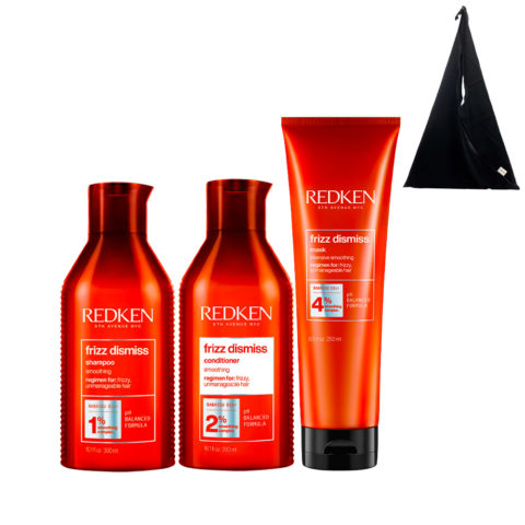 Redken Frizz Dismiss Shampoo 300ml Conditioner 300ml Mask 250ml + Shopper de reaglo