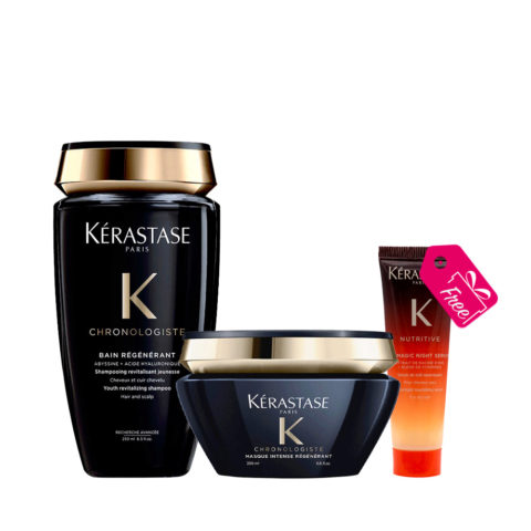Kerastase Chronologiste Shampoo 250ml  Masque 200ml +GRATIS Nutritive 8H Magic Night Serum 30ml