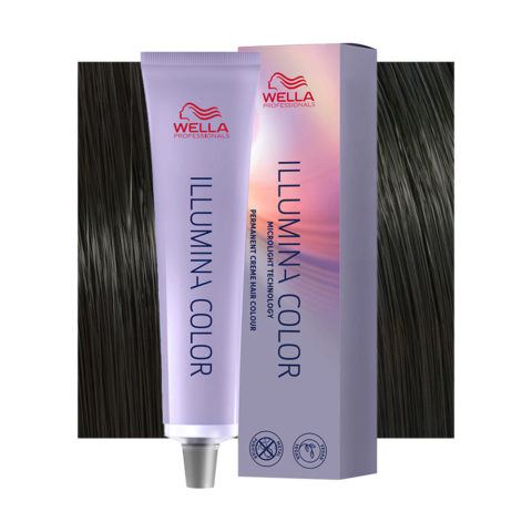 Wella Illumina Color 4/ Marrón Medio Puro 60ml - coloración permanente