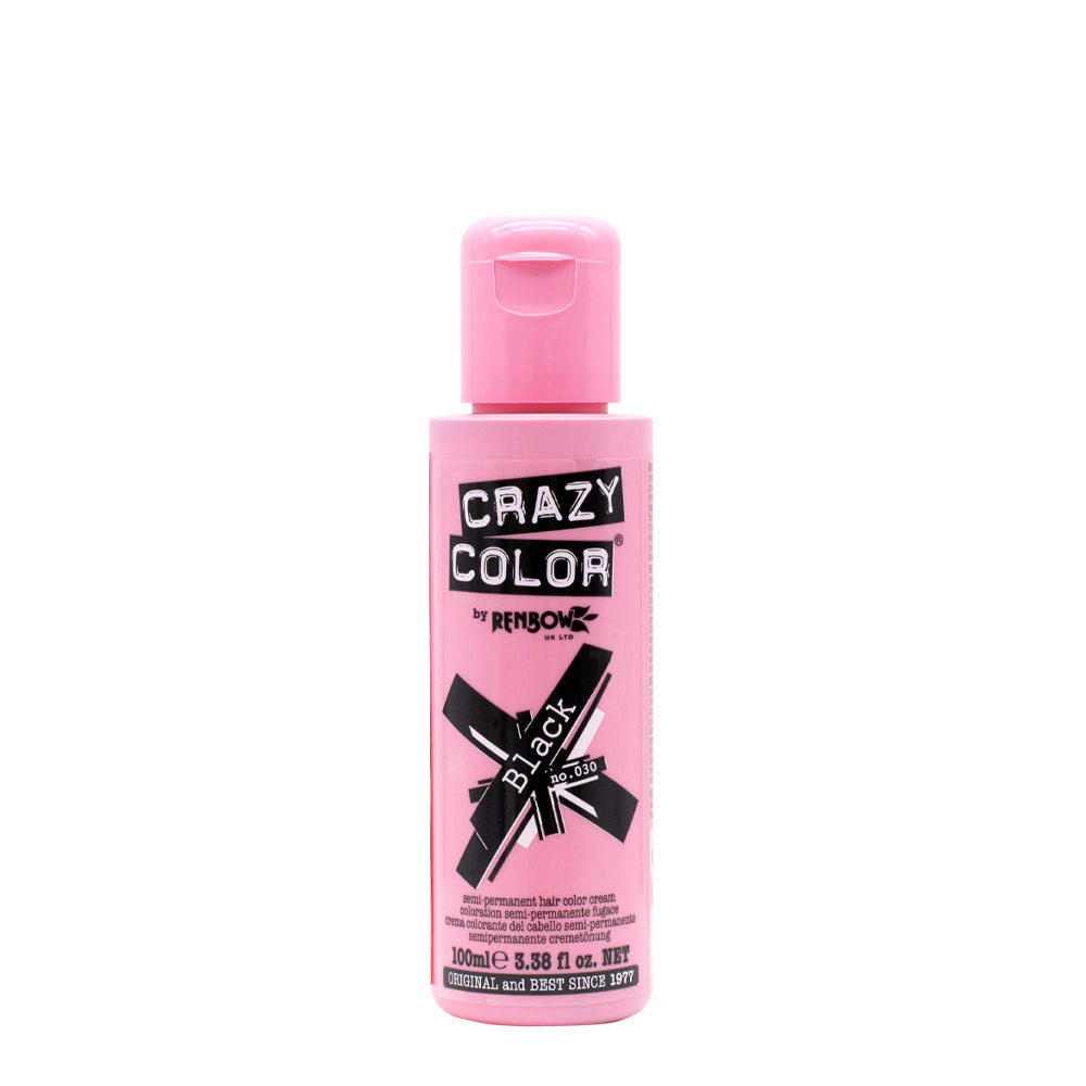 Crazy Color Black no 030 100ml - crema colorante negra