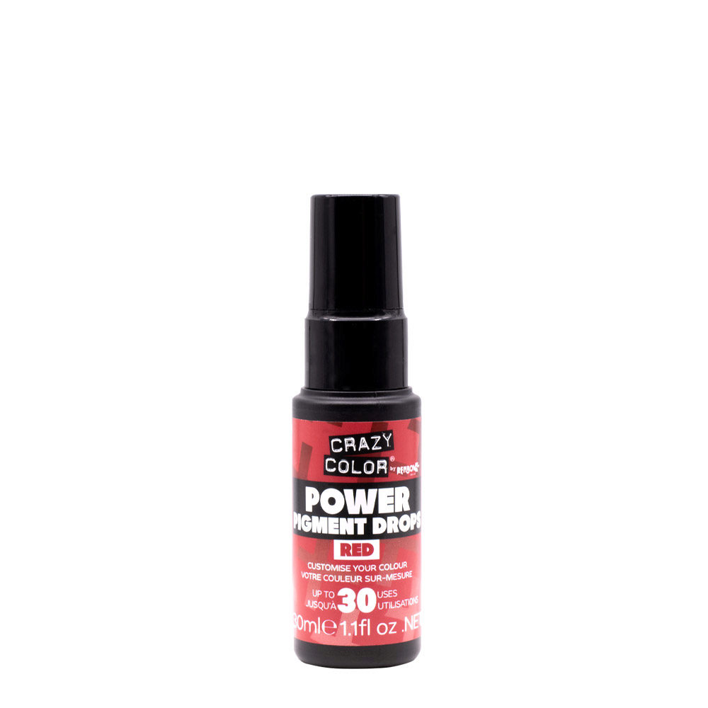Crazy Color Global Power Pigment Drops Red 30ml - gotas de pigmento