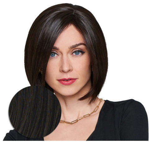 Hairdo Topper Top It Off R4 Marrón Oscuro - tupé con clips removibles