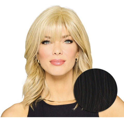 Hairdo Topper Stylish Wave  R2 Negro - tupé con olas