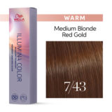 Wella Illumina Color 7/43 Rubio Medio Cobre Dorado 60ml  - coloración permanente