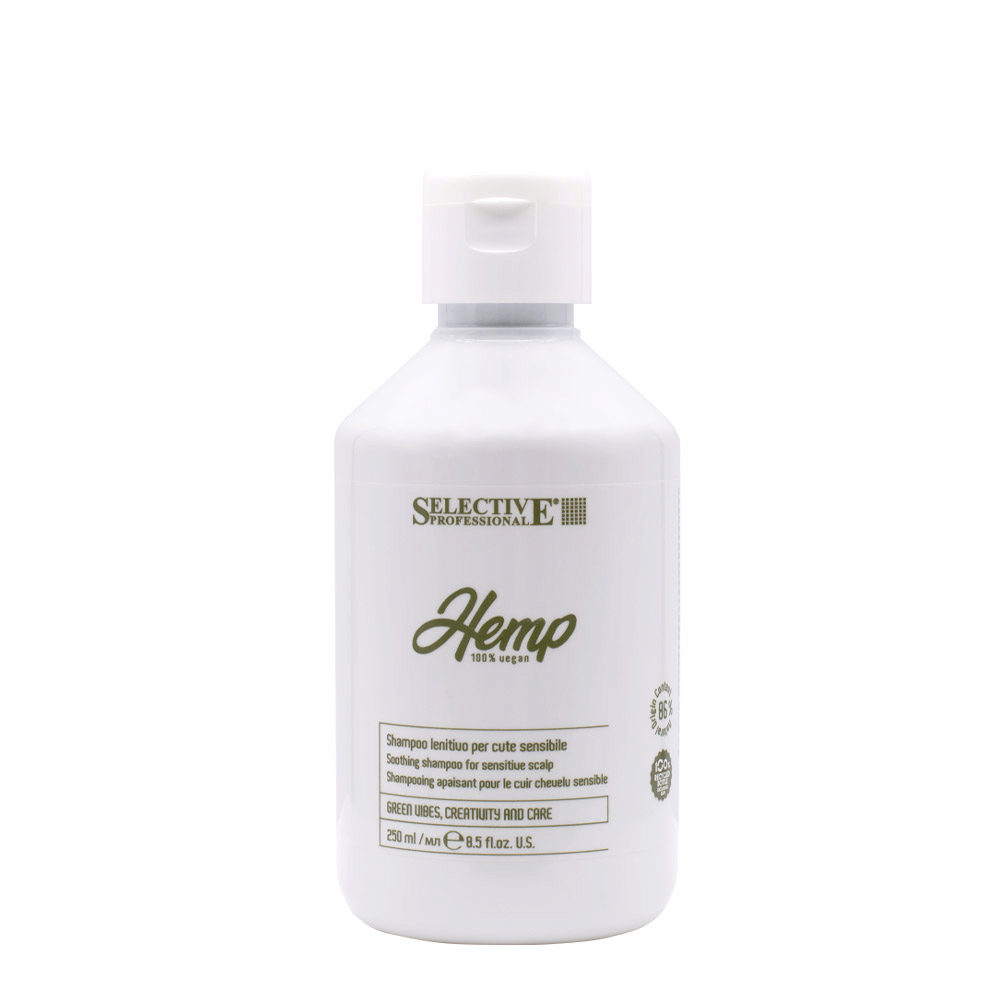 Selective Professional Hemp Lenitive Shampoo250ml - champú calmante cuero cabelludo sensible