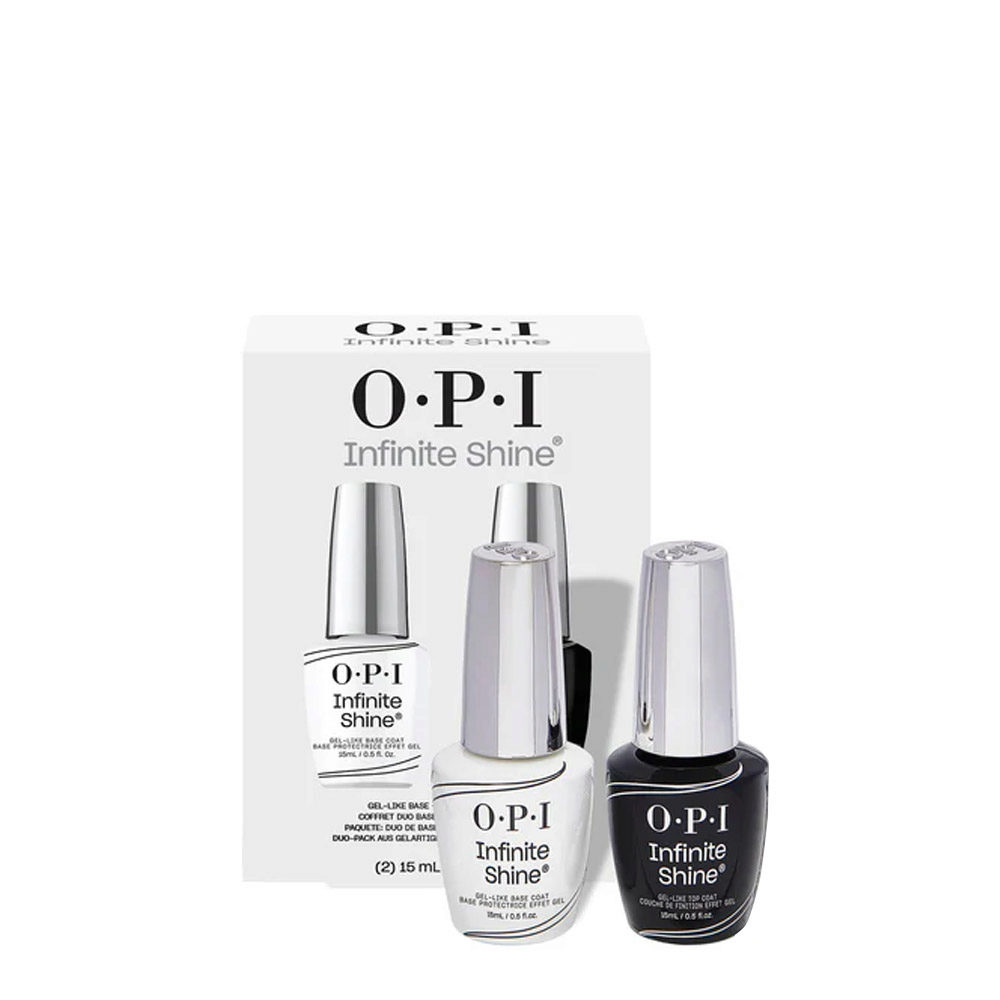 OPI Infinite Shine Coffret Base 15ml + Top Coat 15ml  - caja