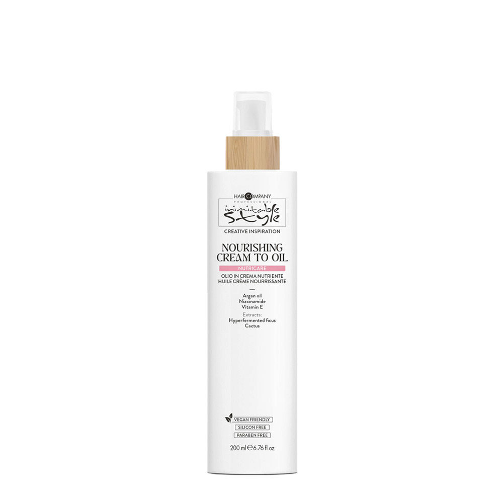 Hair Company Inimitable Style Nourishing Cream To Oil 200ml - aceite en crema nutritivo