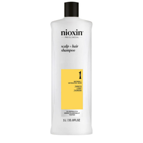Sistema 1 Scalp + Hair Shampoo 1000ml - champú para cabello fino natural