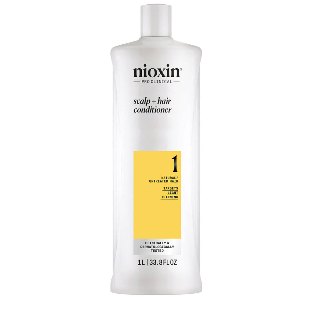 Nioxin Sistema 1 Scalp + Hair Conditioner 1000ml - acondicionador fortalecedor para cabello ligeramente debilitado