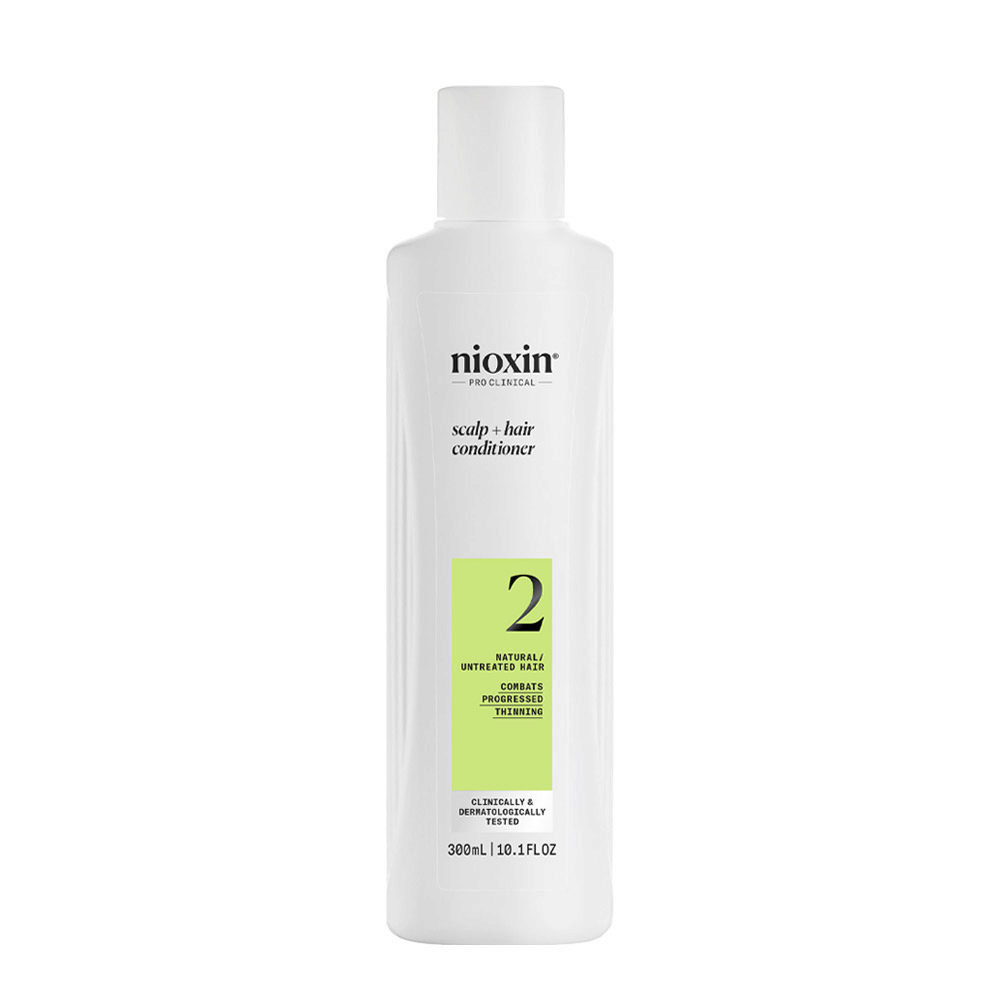 Nioxin Sistema 2 Scalp + Hair Conditioner 300ml - acondicionador fortificante cabello con adelgazamiento avanzado
