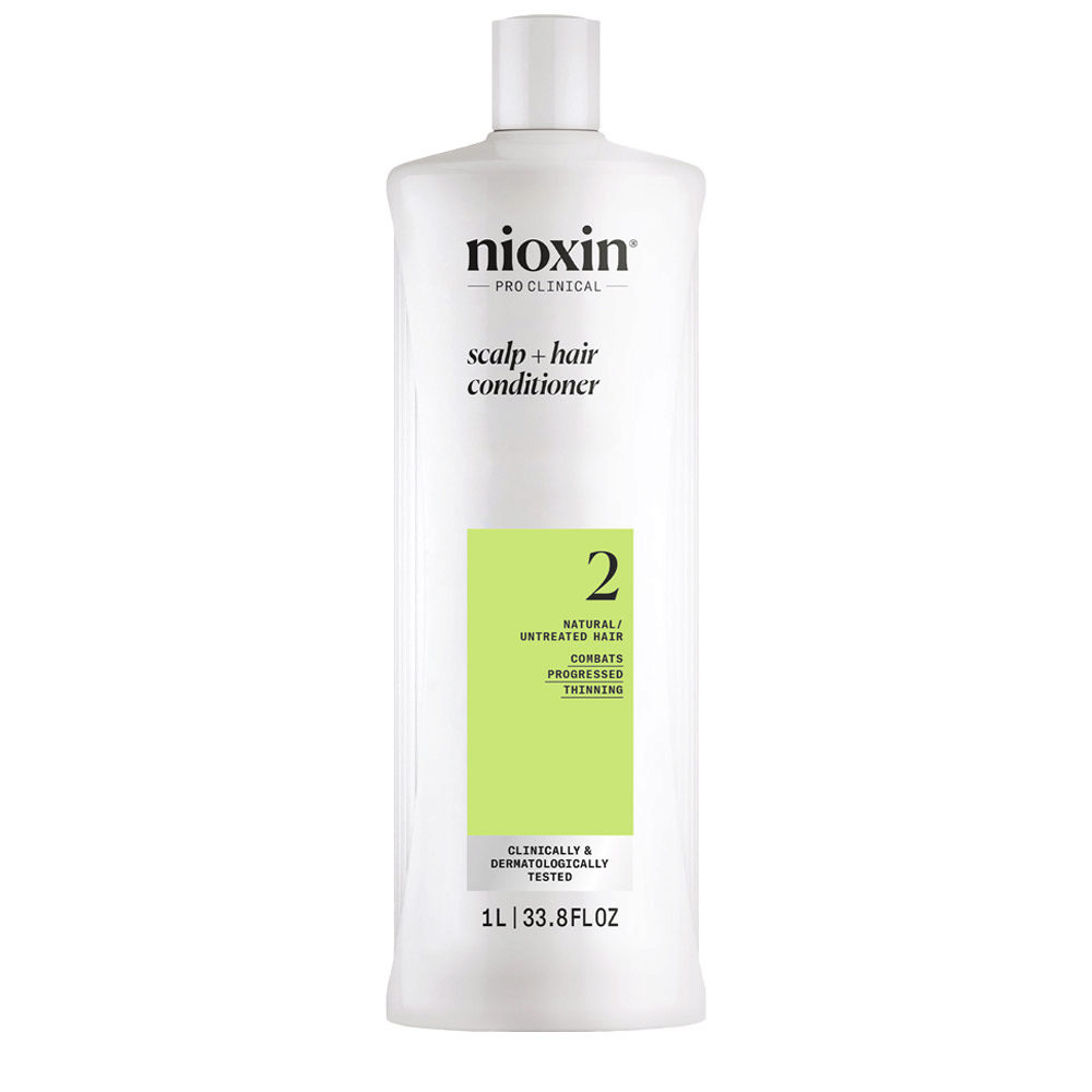 Nioxin Sistema 2 Scalp + Hair Conditioner 1000ml - acondicionador fortificante cabello con adelgazamiento avanzado