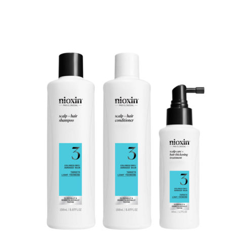 Sistema 3 Kit Trifasico Shampoo 150ml Conditioner 150ml Treatment 50ml  - kit prevención caída del cabello dañado