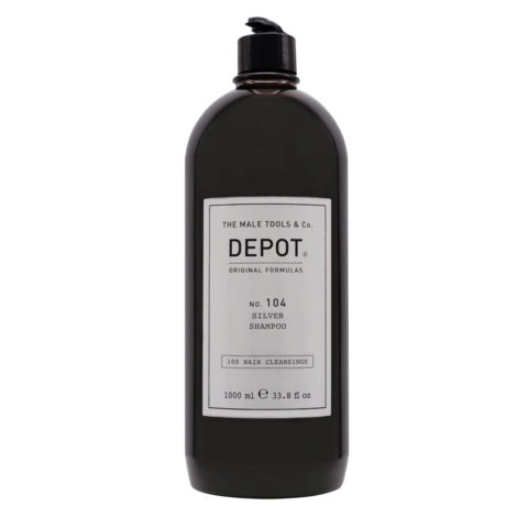 Depot Hair Cleansing No. 104 Silver Shampoo 1000ml - champú para cabello rubio, gris y blanco