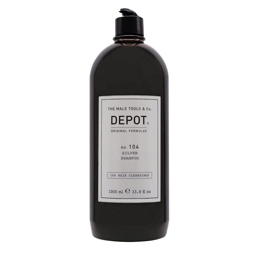 Depot Hair Cleansing No. 104 Silver Shampoo 1000ml - champú para cabello rubio, gris y blanco