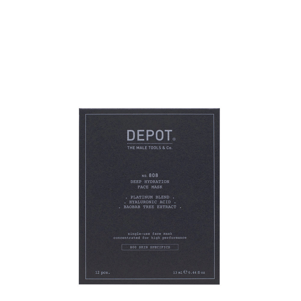 Depot Skin Specifics No.808 Deep Hydration Face Mask 12 pcs - kit mascarillas nutritivas intensivas