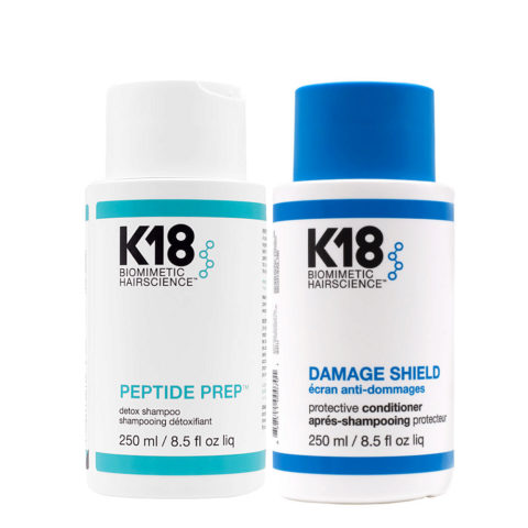 Peptide Prep Detox Shampoo 250ml Damage Shield Protective Conditioner 250ml