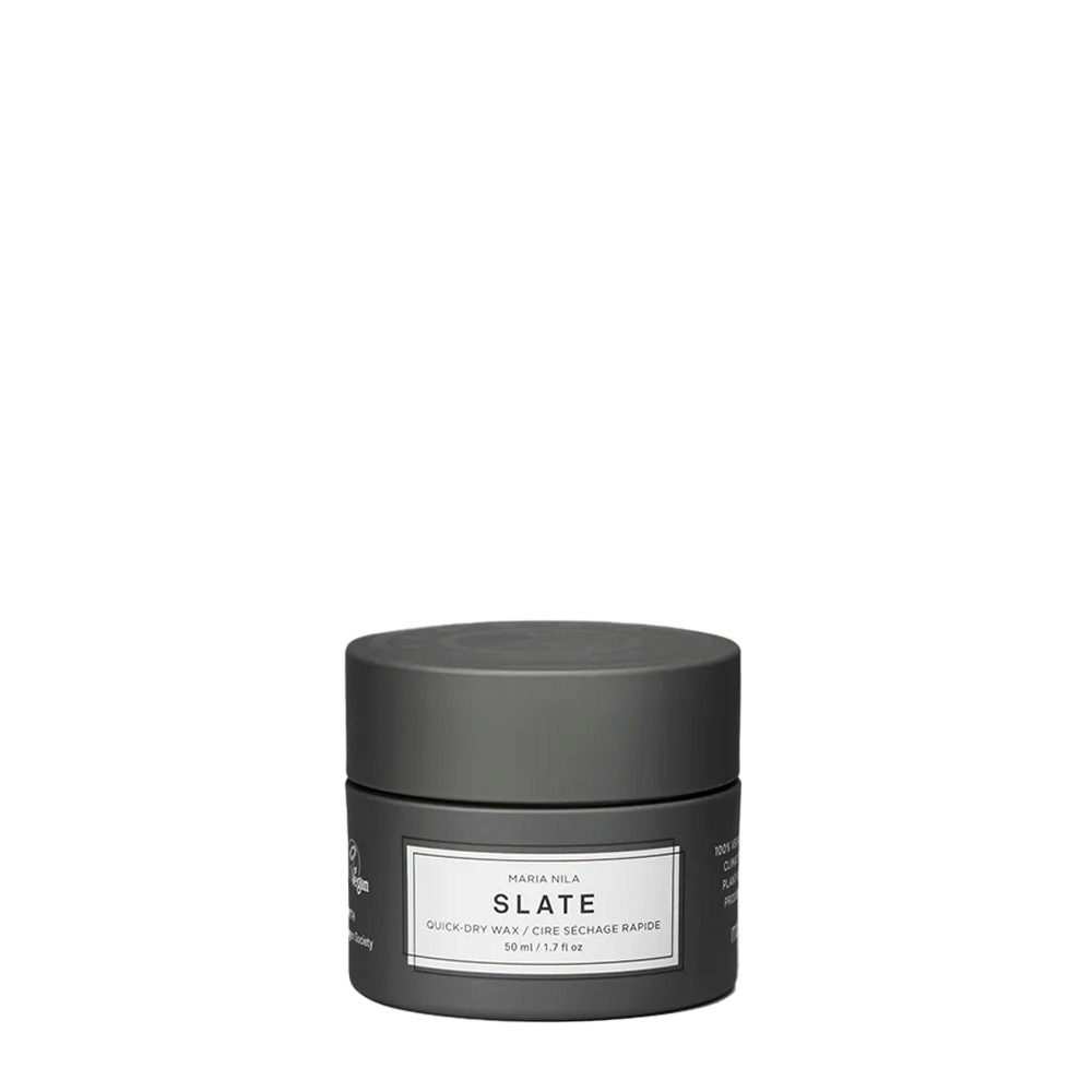 Maria Nila Slate Quick Dry Wax 50ml - cera fijación extra fuerte