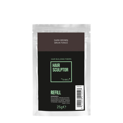 Sibel Hair Sculptor Hair Building Fibers Dark Brown Refill 25gr - recarga fibras capilares densificadoras
