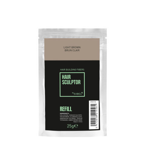 Sibel Hair Sculptor Hair Building Fibers Light Brown Refill 25gr  - recarga fibras capilares densificadoras