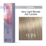 Wella Illumina Color 9/19 Rubio Muy Claro Ceniza Cendré 60ml - coloración permanente