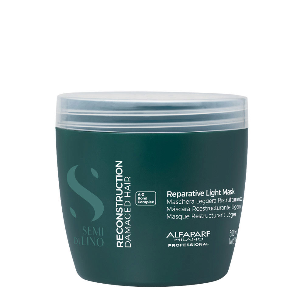 Alfaparf Milano Semi di Lino Reconstruction Reparative Light Mask 500ml   - mascarilla reestructurante para cabello fino