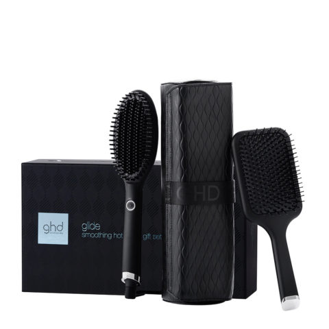 Ghd Glide Iced Luxe Gift Set Xmas - cepillo eléctrico alisador y paddle brush